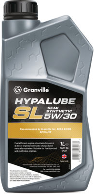 Granville Hypalube 5W-30 Semi Synthetic 1L Oil