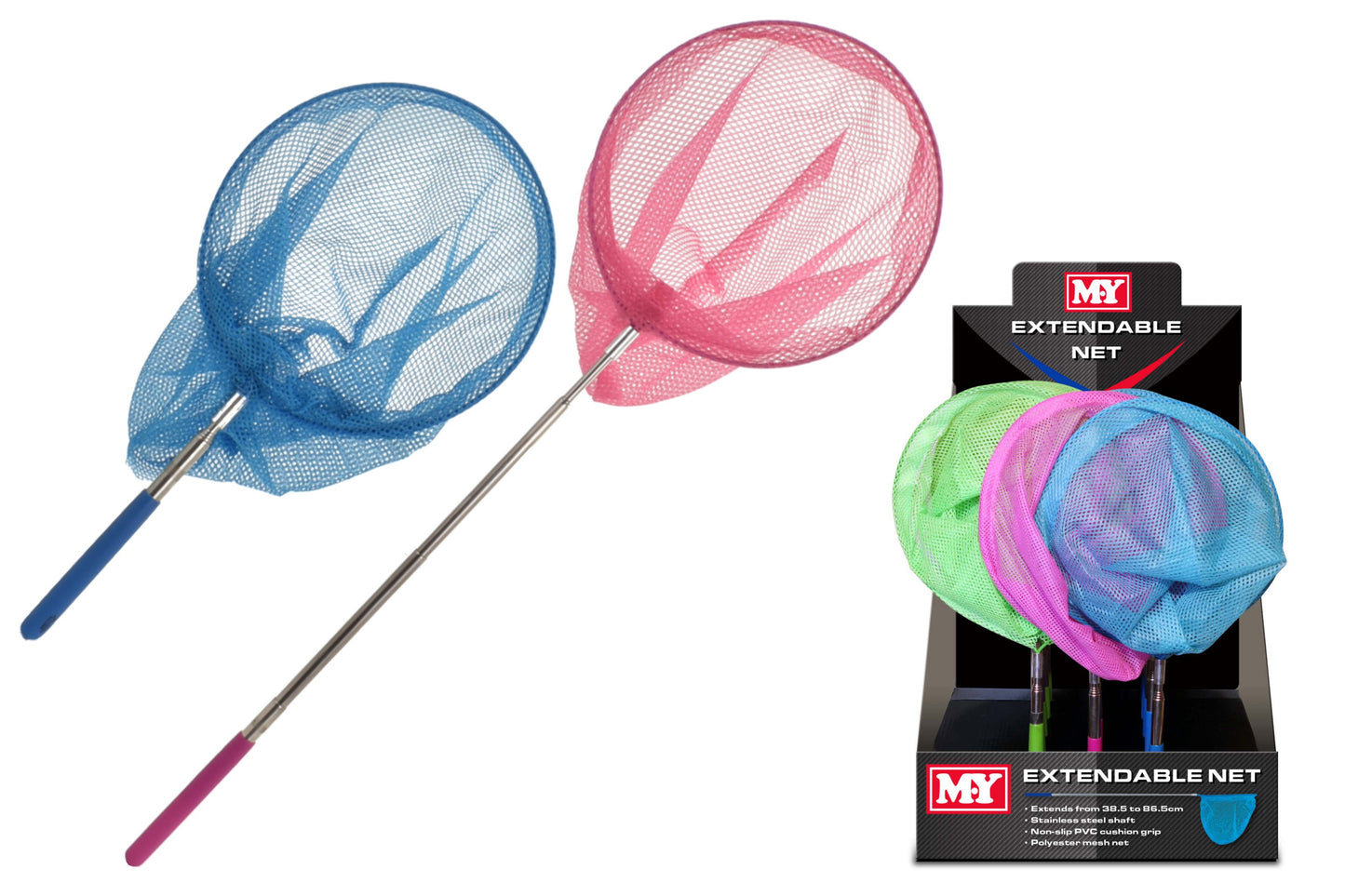Épuisette télescopique extensible 3 assortiments -
