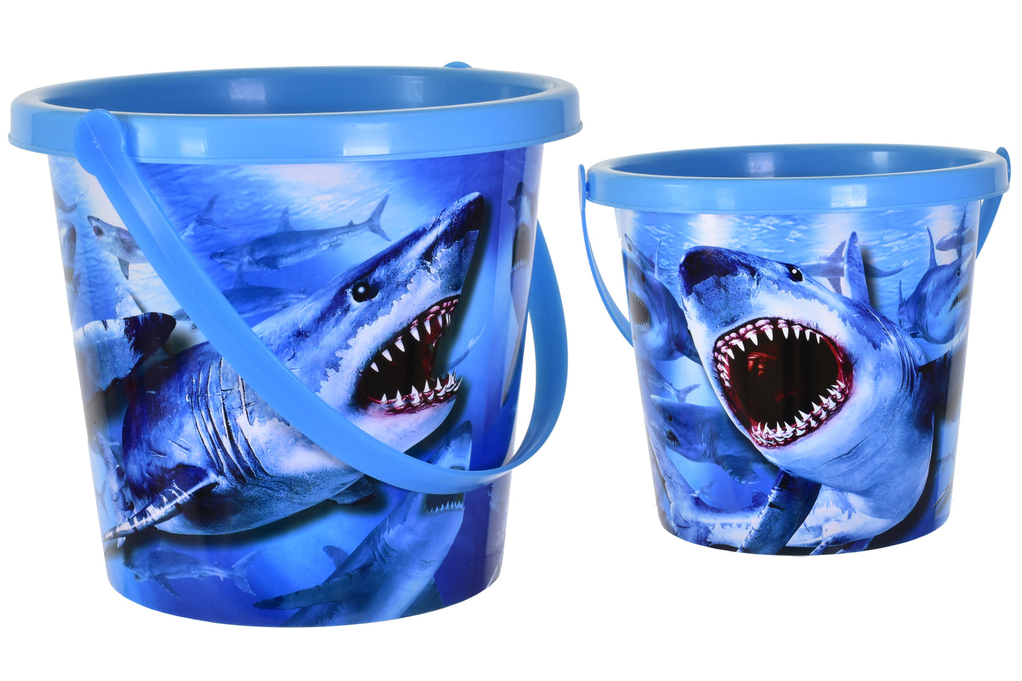 Seau 7 po/18 cm motif requin, amusant et pratique pour la plage