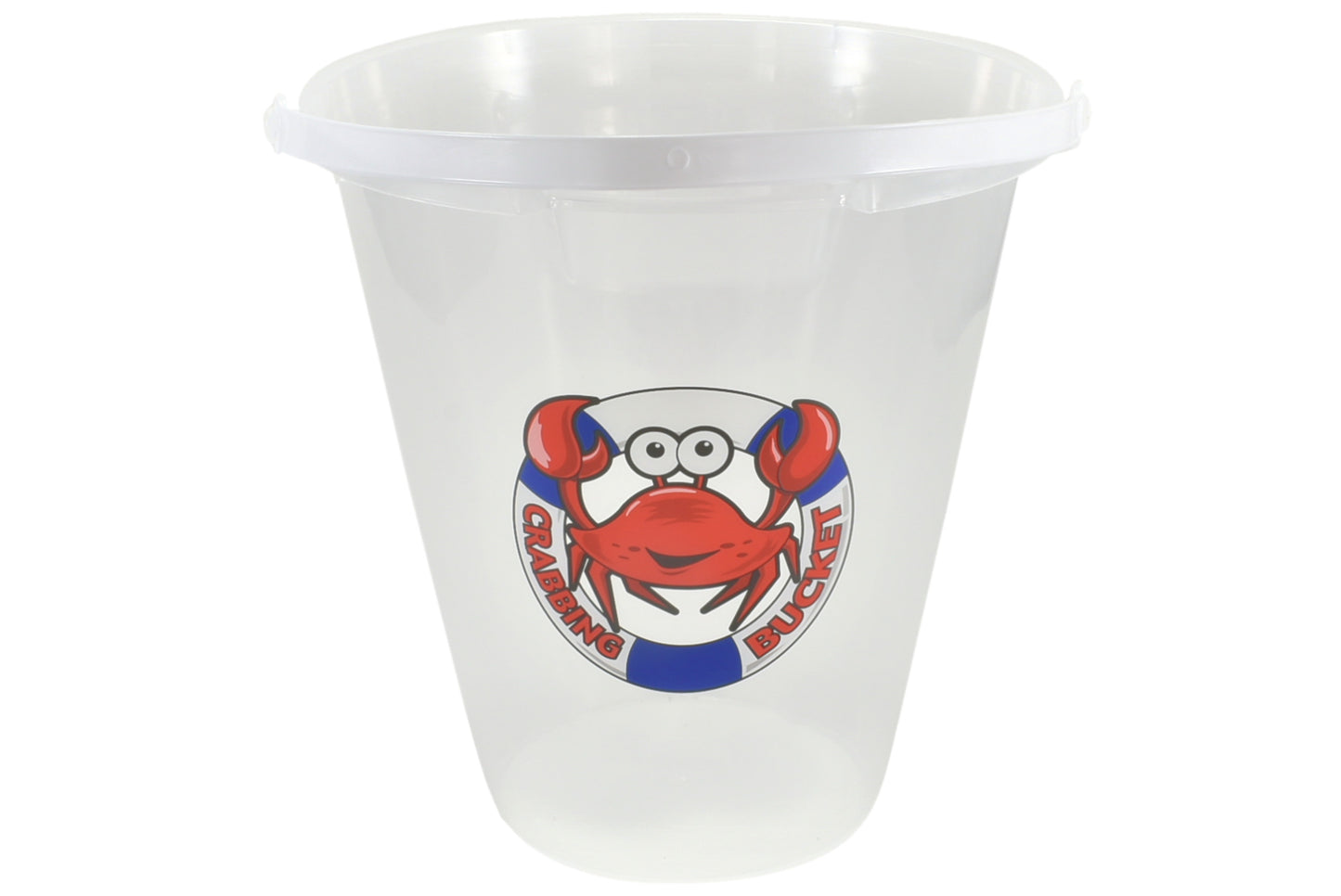 Seau à Crabe Transparent avec Imprimé 9" / 23cm - Parfait pour les Aventures de Pêche au Crabe !