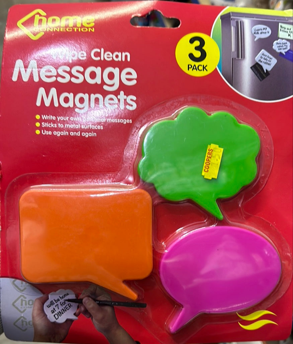 ACCUEIL MESSAGE AIMANTS EFFACABLE À SEC