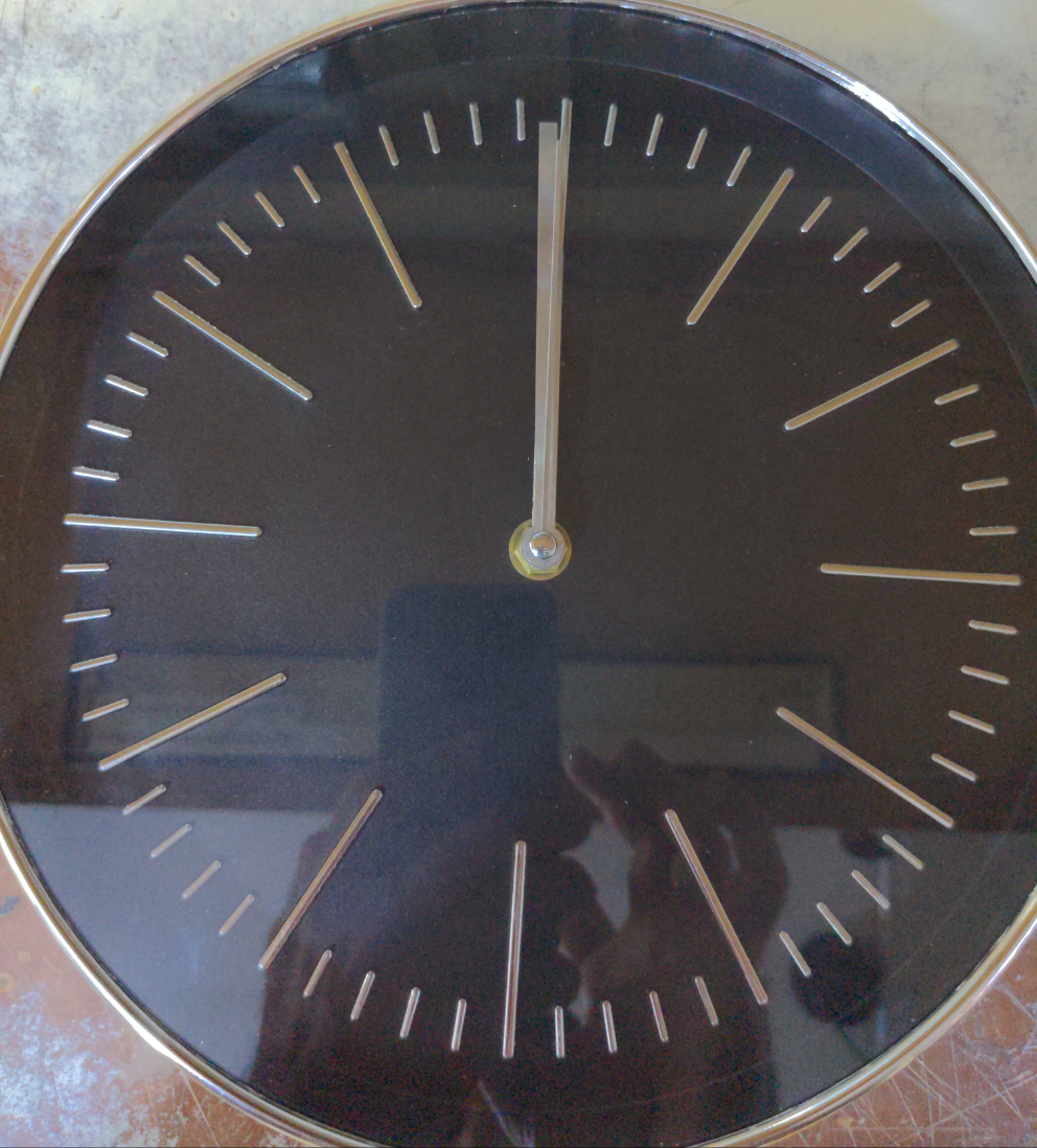 Horloge murale argent/noir