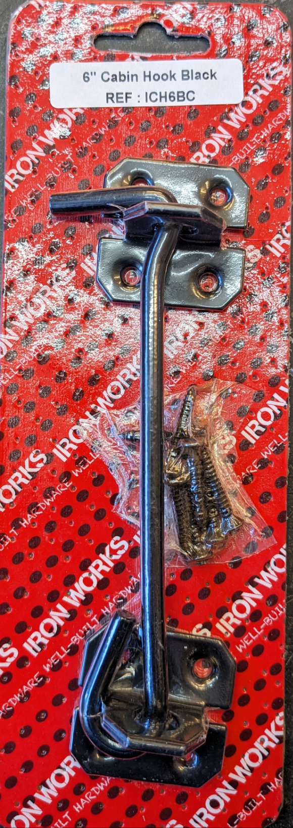 ICH6BC - 6'' Black Cabin Hook