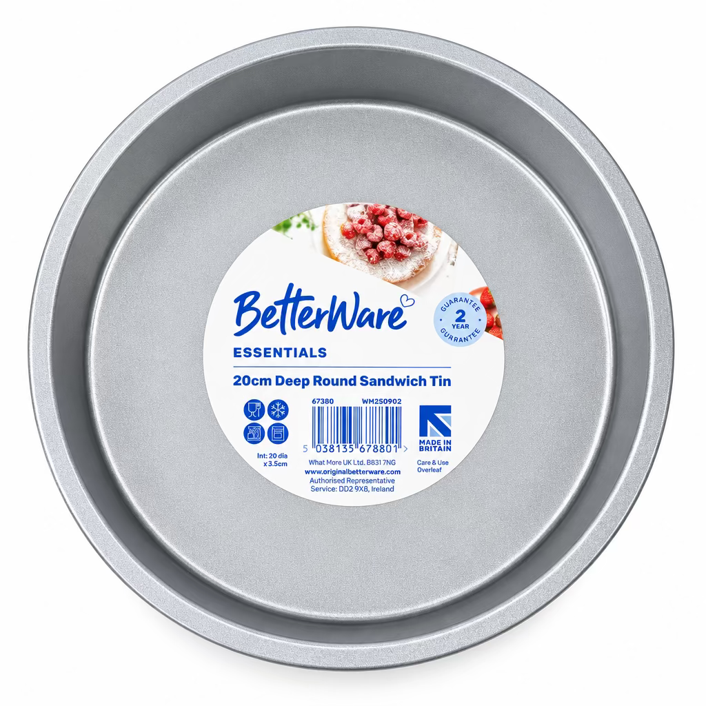 ESSENTIALS 20cm DEEP ROUND SANDWICH TIN