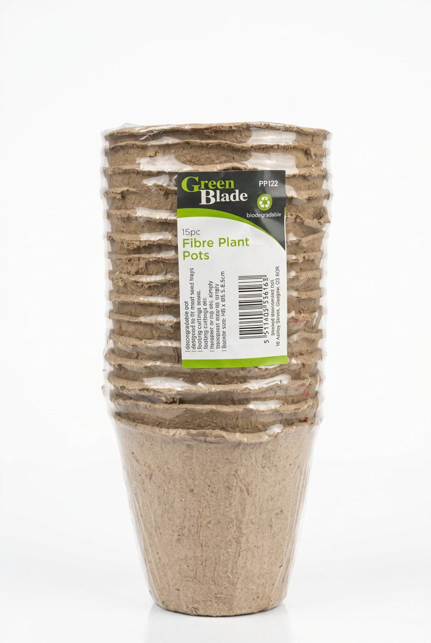 GREEN BLADE 15pc FIBRE PLANT POTS