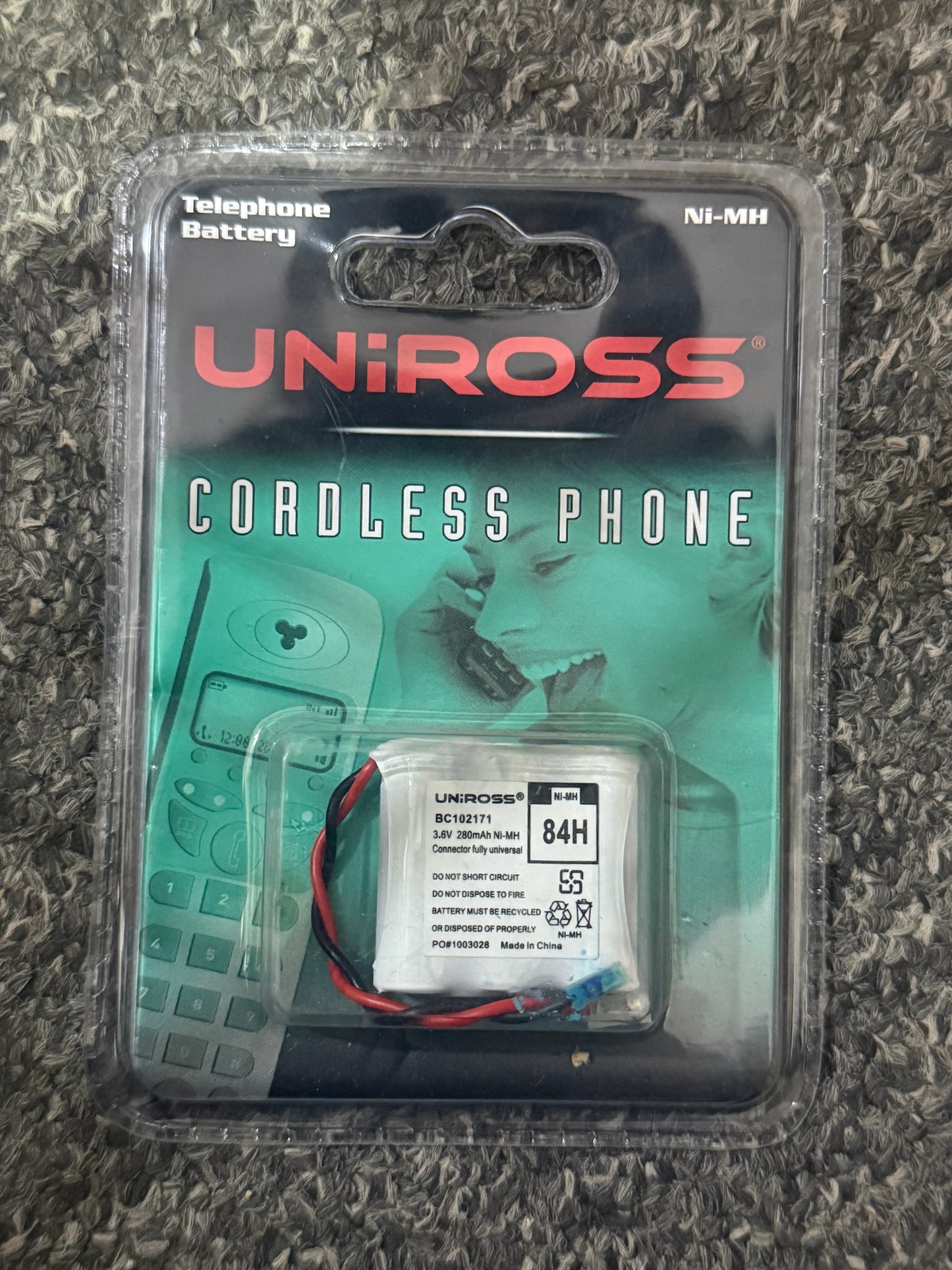 UNIROSS CORDLESS TELEPHONE BATTERY
