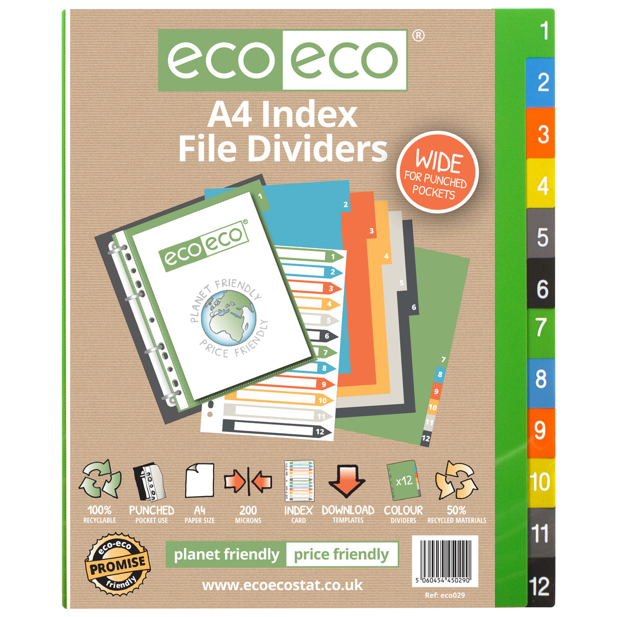 SÉPARATEURS INTERCALAIRES ECO-ECO A4