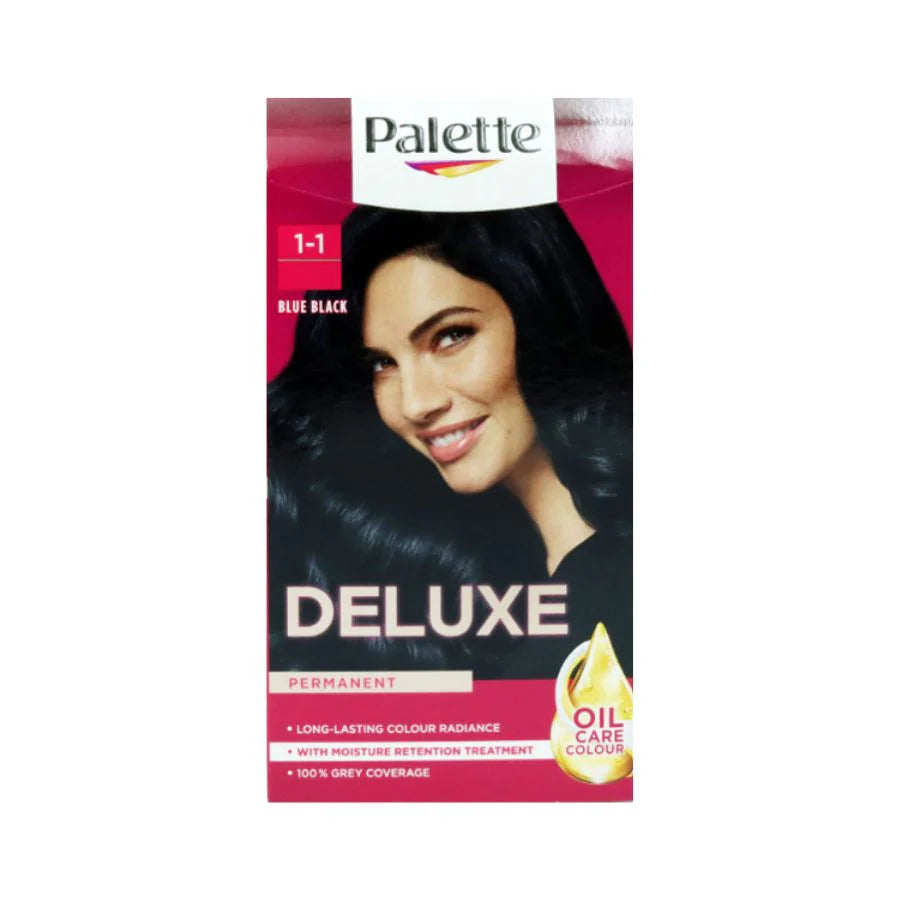 PALETTE 1-1 BLEU NOIR TEINTURE CAPILLAIRE PERMANENTE DE LUXE