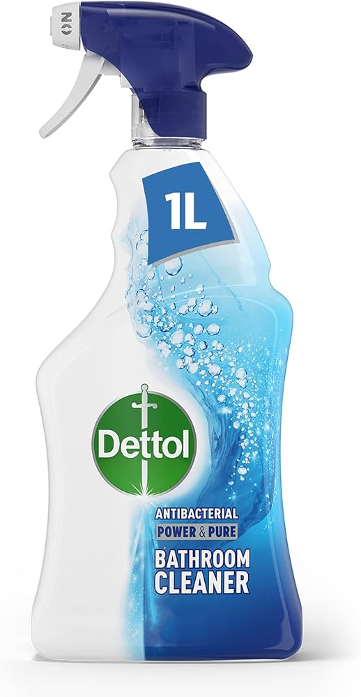 Dettol Power and Pure Antibacterial Bathroom Cleaner Spray 1L