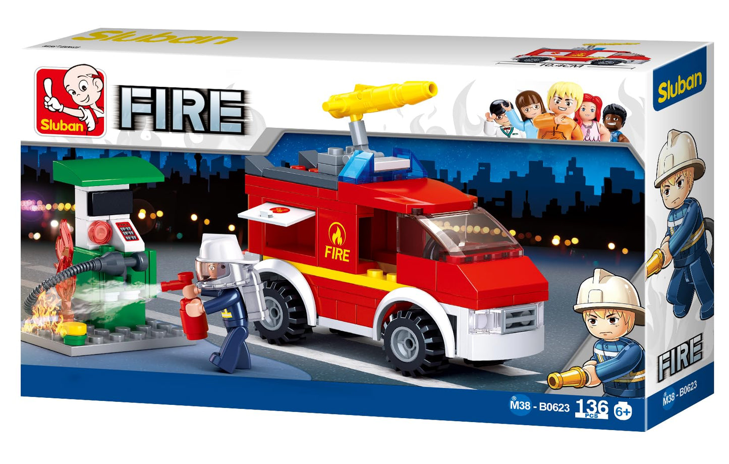 Sluban Small Fire Truck With Oil Station