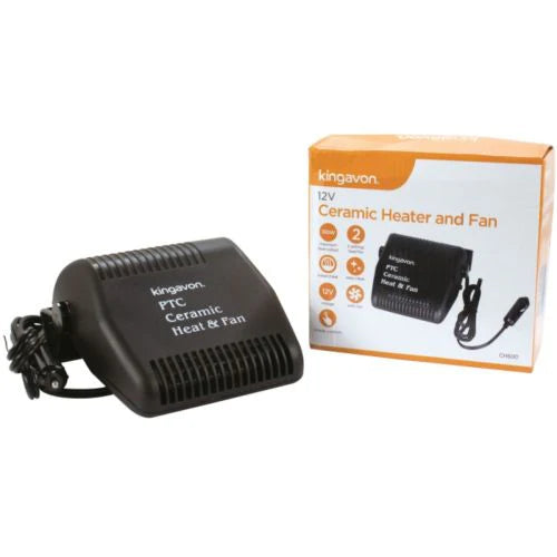KINGAVON 12V CERAMIC HEATER AND FAN