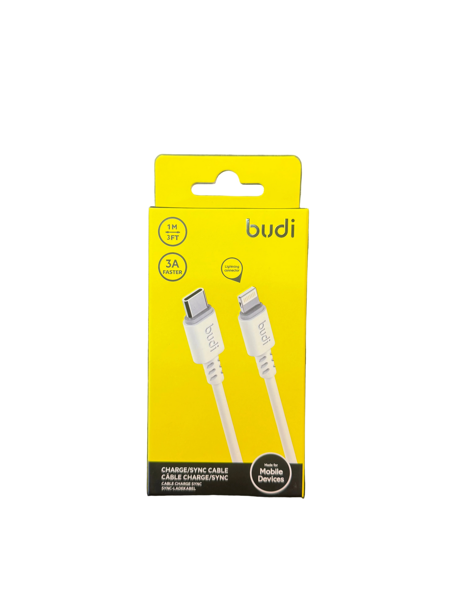 CÂBLE DE CHARGE/SYNCHRONISATION BUDI 1M 3A