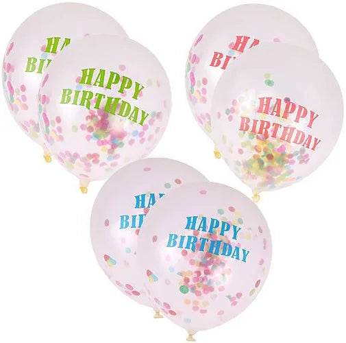 12 po BALLONS D'ANNIVERSAIRE TRANSPARENTS CONFETTIS ÉCLATANTS ET UNIQUES 10