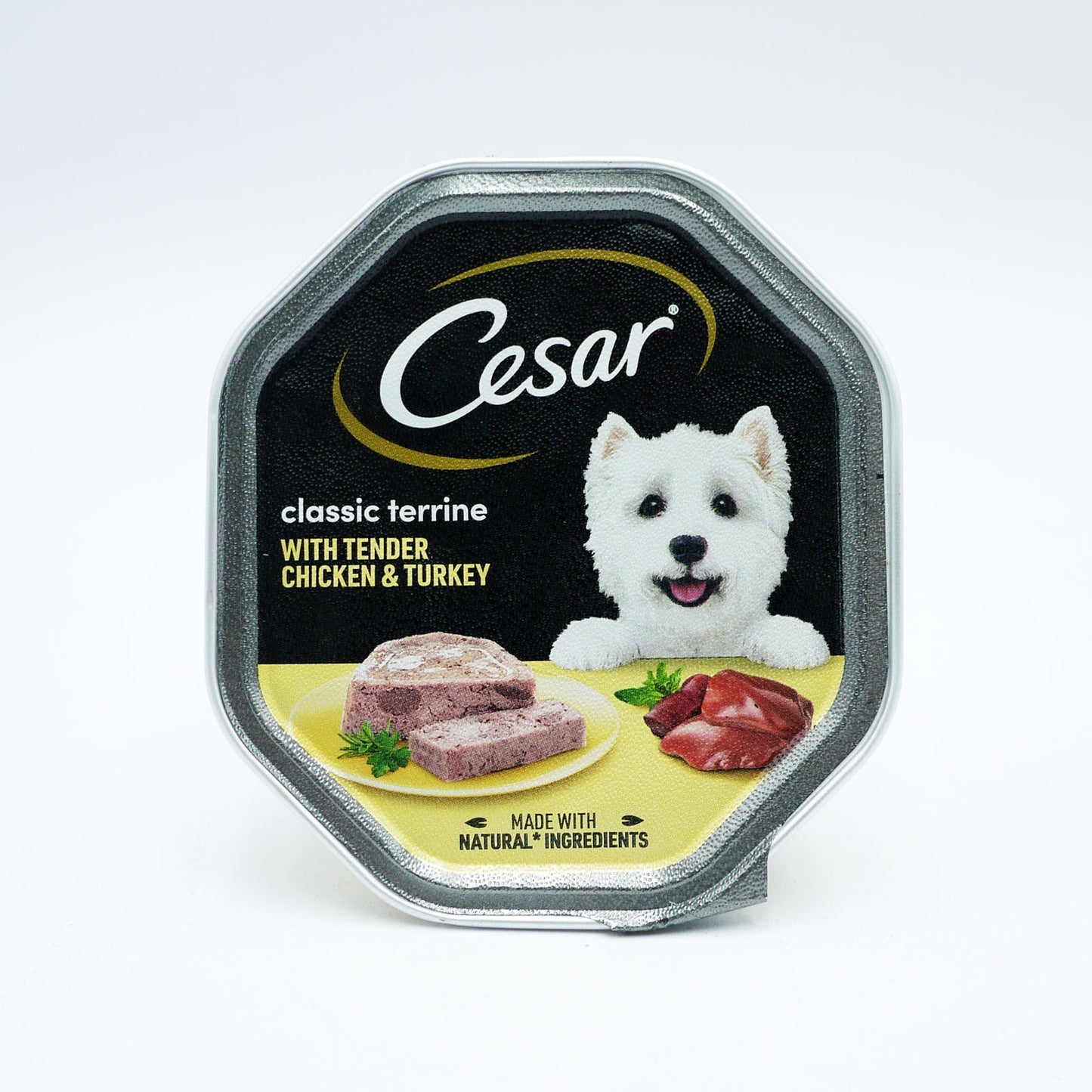 Cesar classic terrine with tender chicken and Turkey
