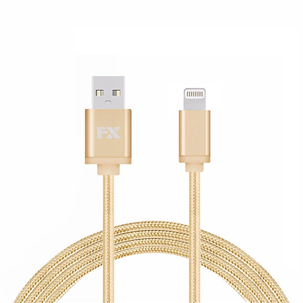 FX USB DATA CABLE FOR IPHONE 5-X 1M GOLD