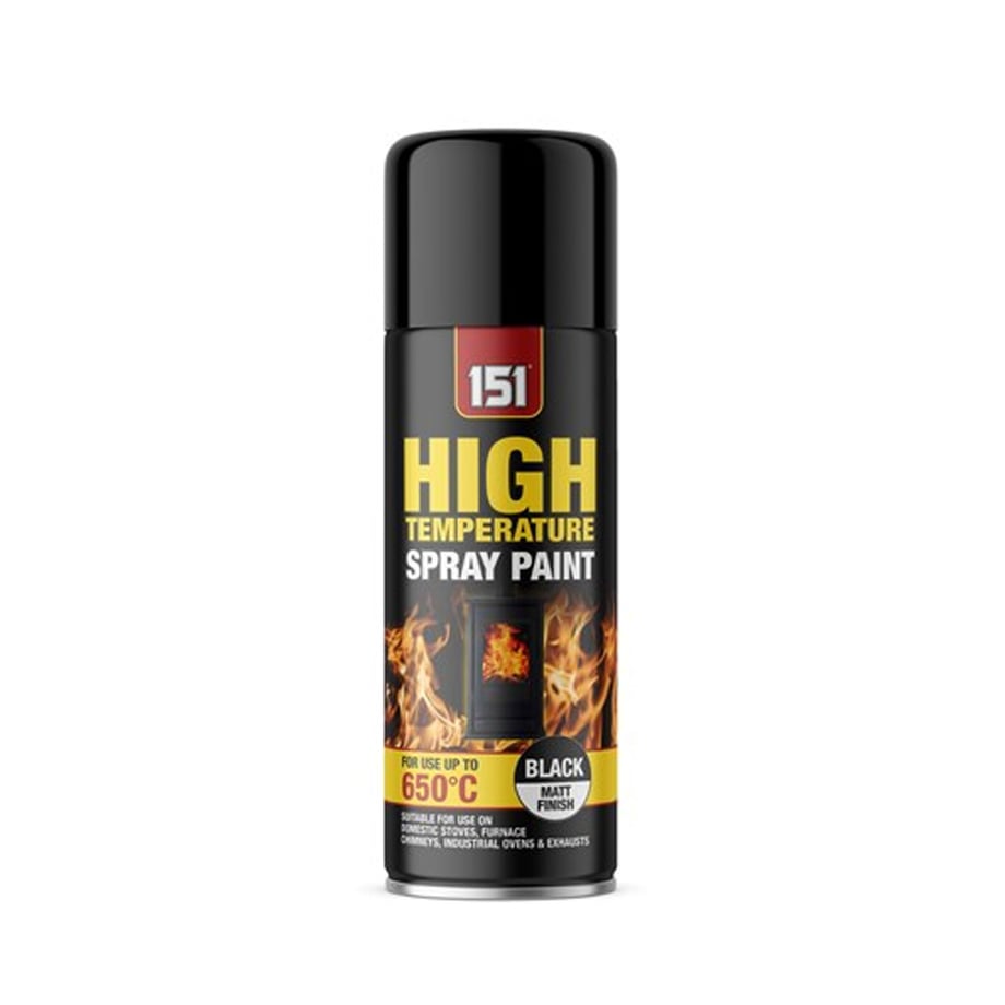 151 HIGH TEMPERATURE SPRAY PAINT BLACK MATT FINISH 400ml