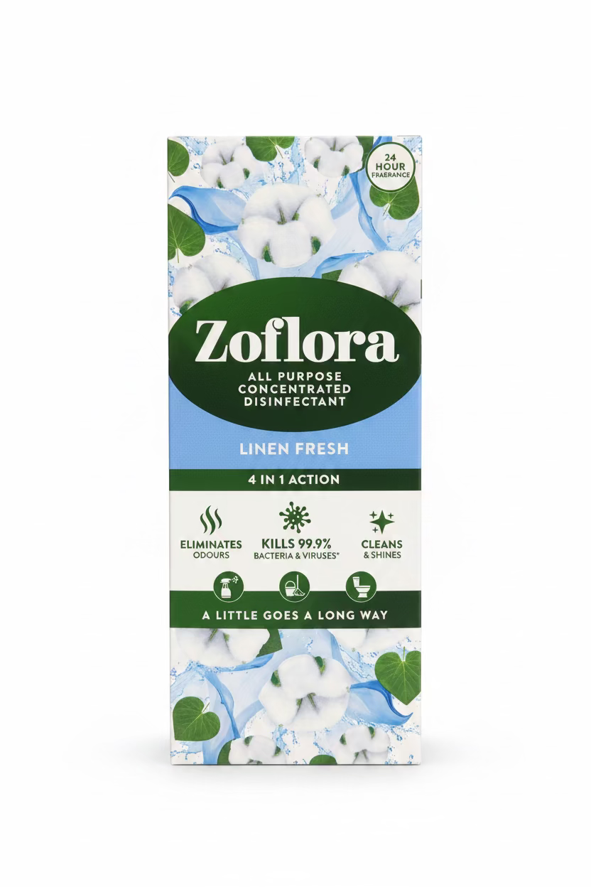 ZOFLORA ALL PURPOSE DISINFECTANT LINEN FRESH 4 in 1 500ml