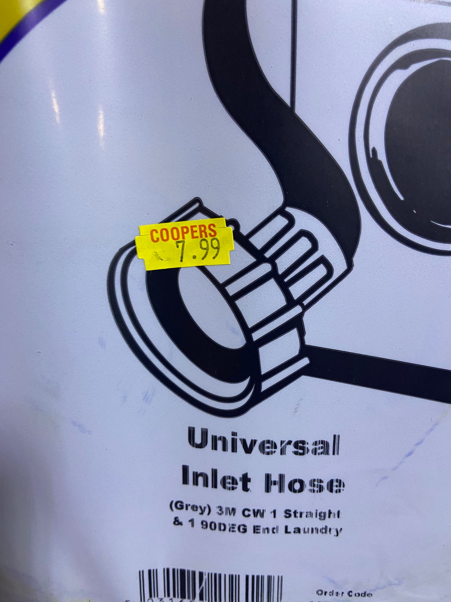 ELECTRUEPART APPLIANCE FILL HOSE UNIVERSAL INLET HOSE 3m