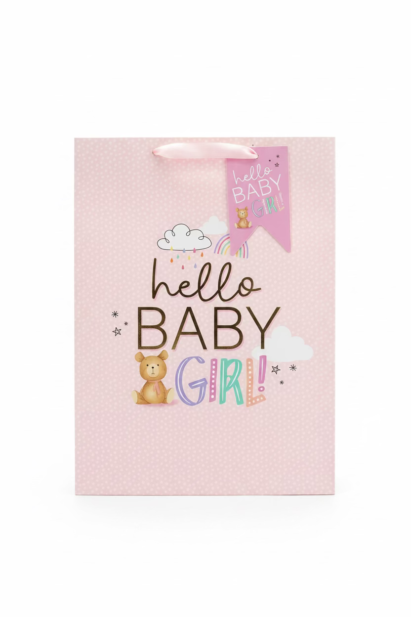 GIFT BAG BABY GIRL DESIGN X LARGE