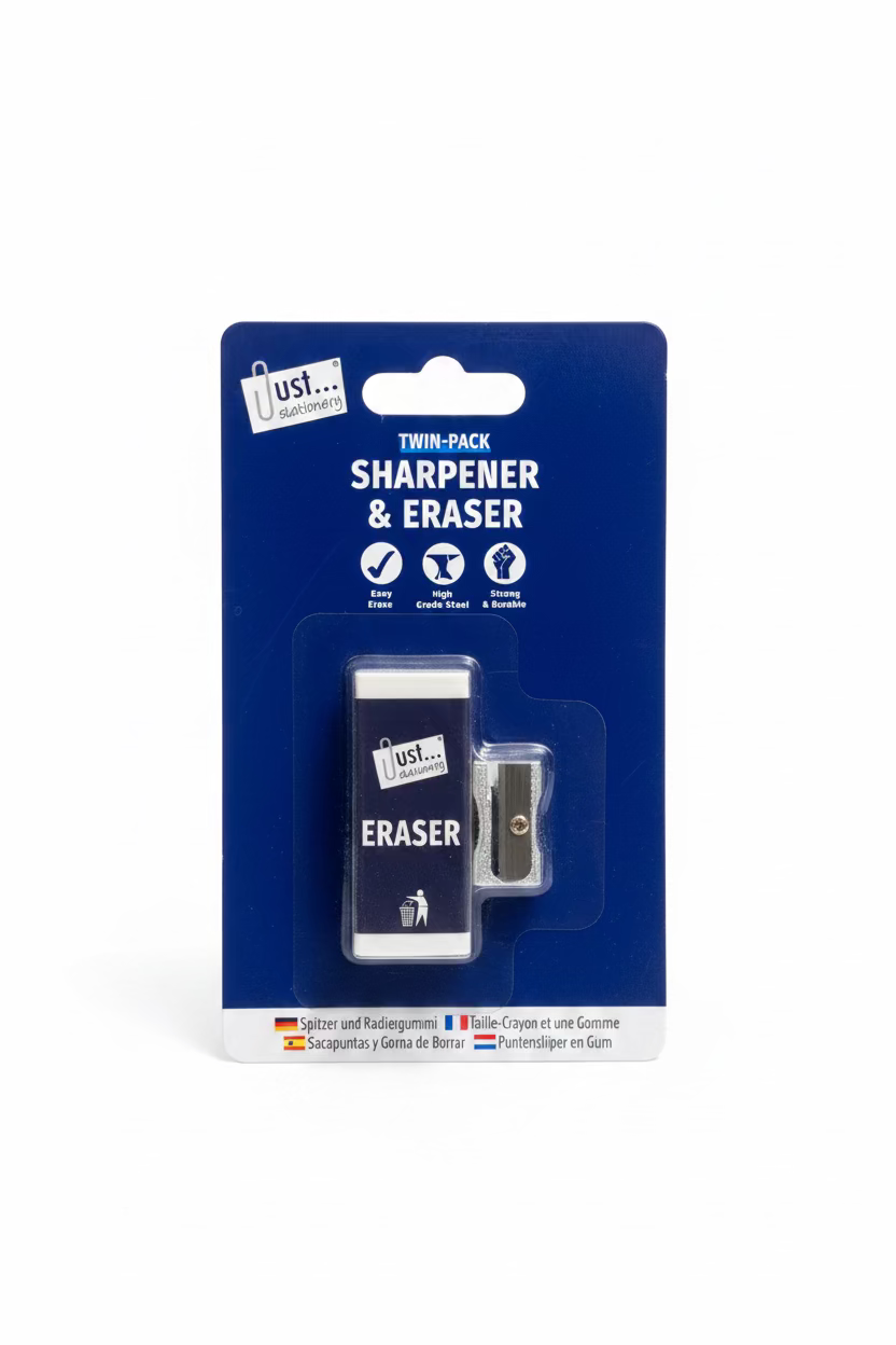 TWIN PACK SHARPENER& ERASER