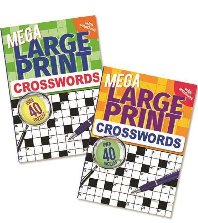 A4 mega large print crosswords
