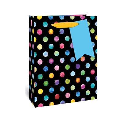 Gift Bag - Dots Black Design - Large