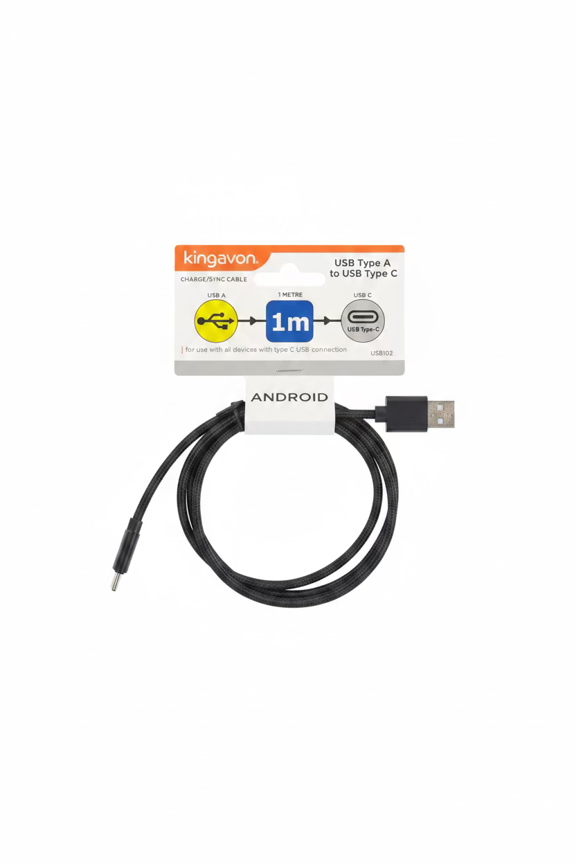 KINGAVON USB TYPE A TO USB TYPE C 1m