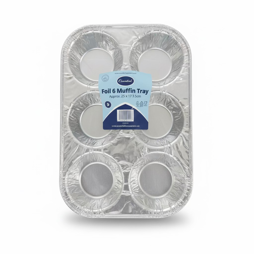 ESSENTIAL FOIL 6 MUFFIN TRAY25x17x3.5cm