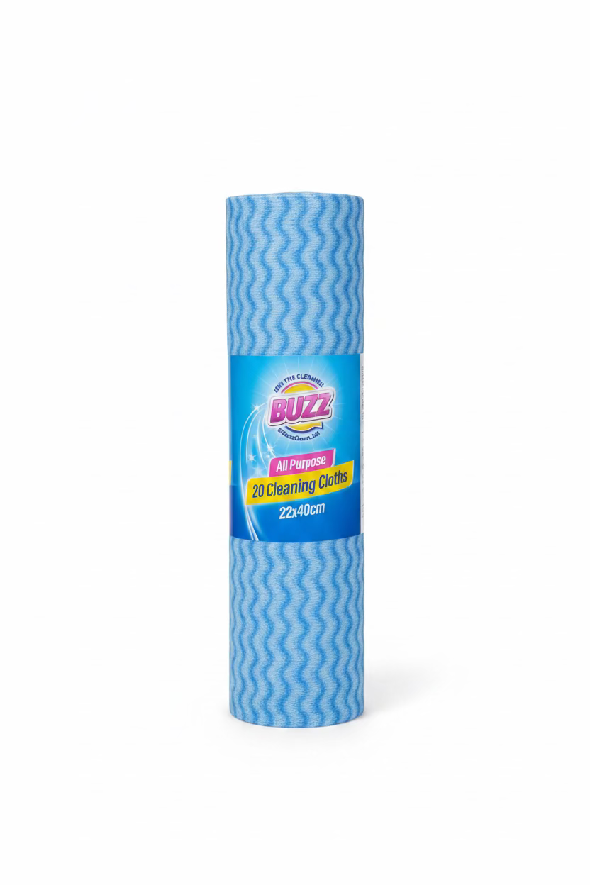 BUZZ ALL PURPOSE 20 CLEANING CLOTHS 22x40cm