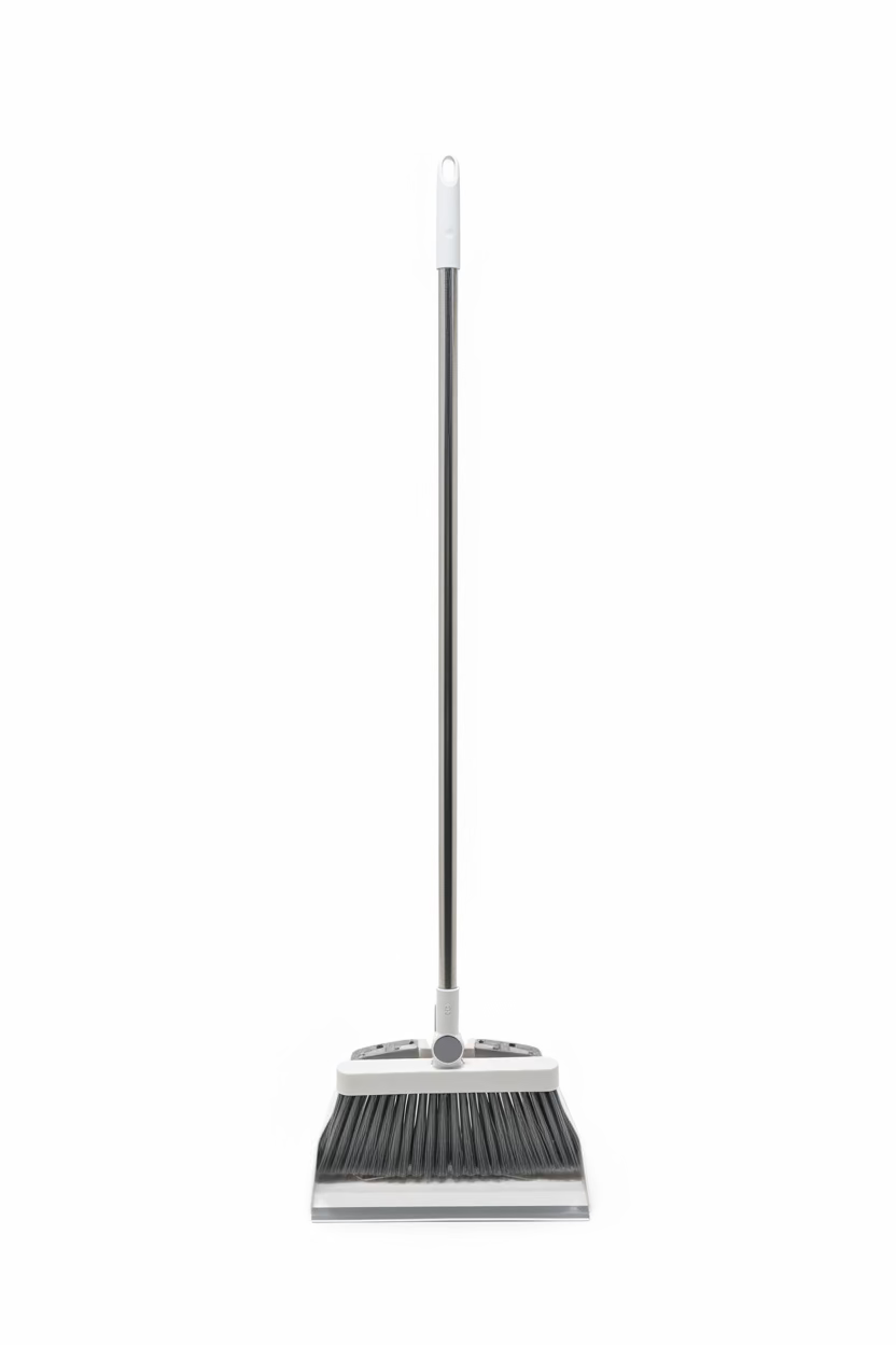 LONG HANDLE DUST PAN AND BROOM SET