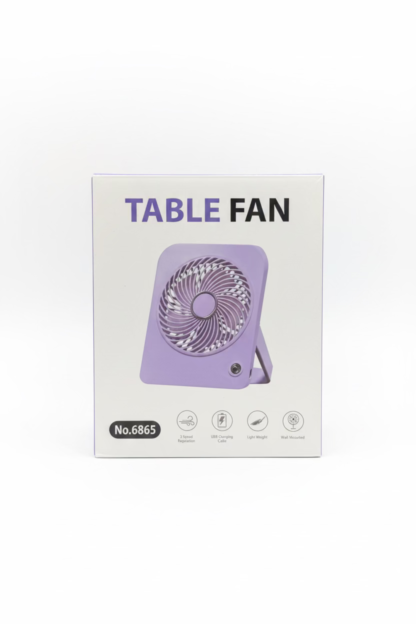 SMALL TABLE FAN ASSORTED COLOURS