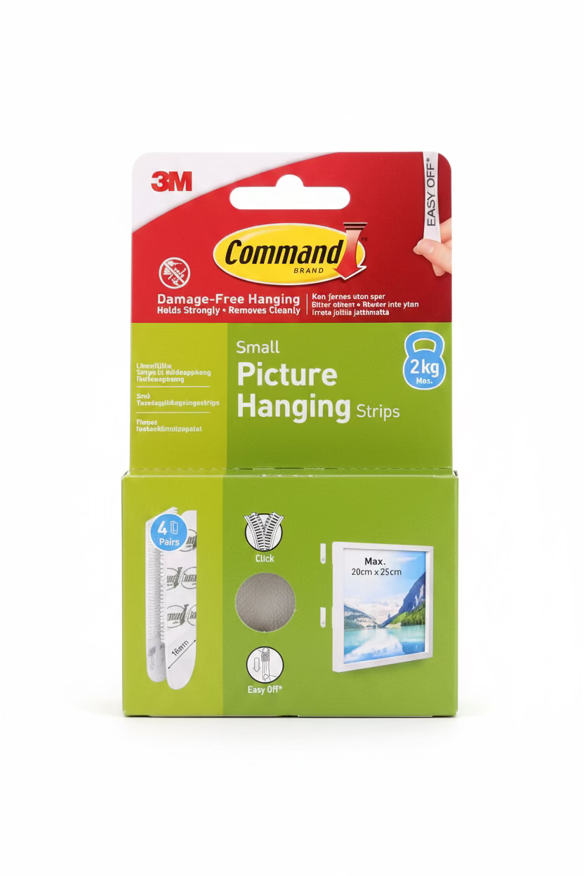 COMMAND SMALL PICTURE HANGING 2kg 3M 4pk