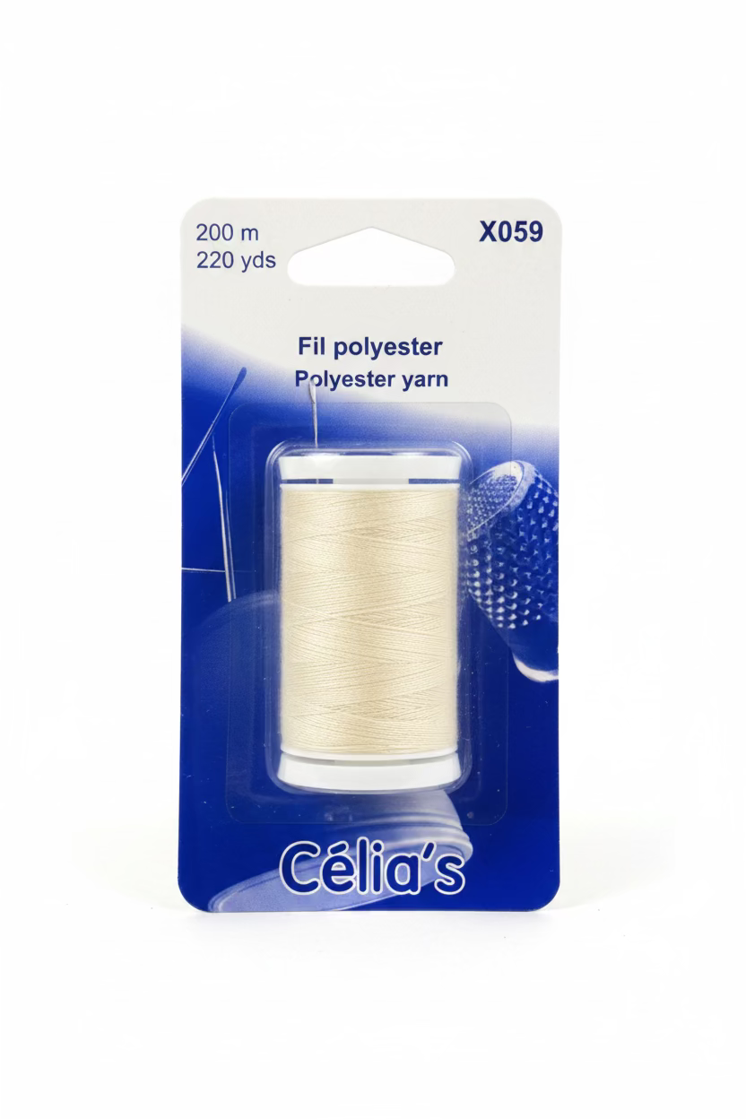 POLYESTER THREAD 200m ECRU