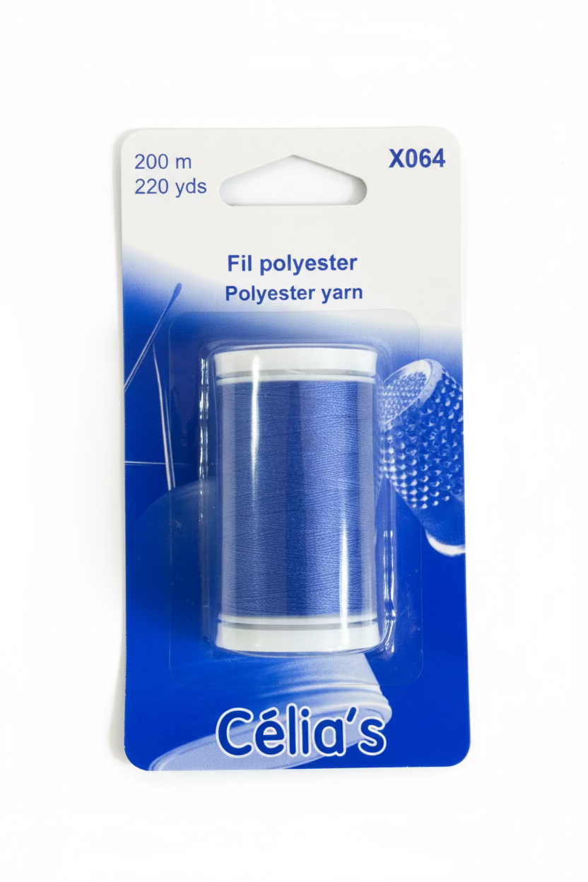 POLYESTER YARN R/BLUE 200m