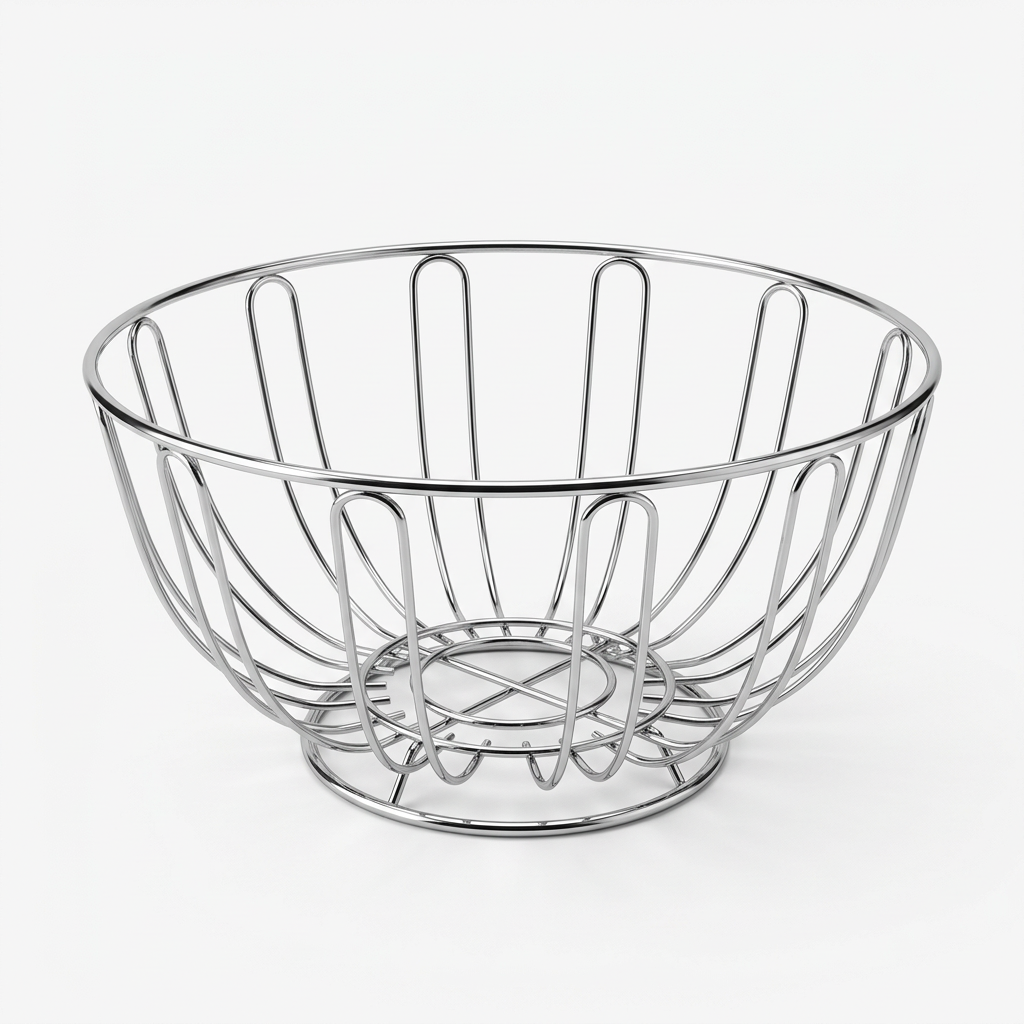 APOLLO CHROME FRUIT BOWL ROUND 24x12cm