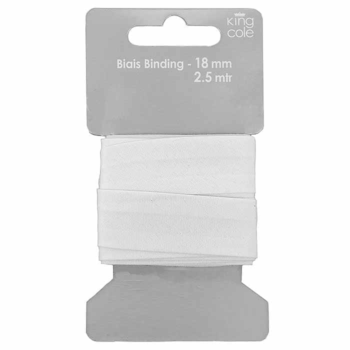 Bias Binding – White (18mm x 2.5m)