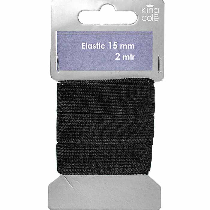 KING COLE ELASTIC 15mm 2 M