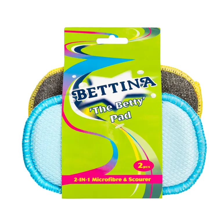 BETTINA L'ÉPONGE MICROFIBRE & GRATTOIR BETTY 2/PAQ