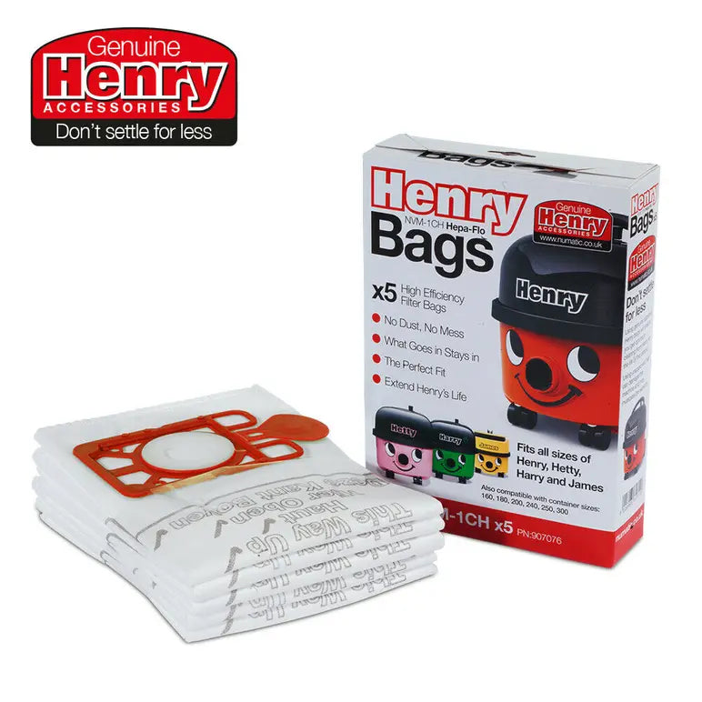Numatic Henry NVM-1CH Disposable 9L Vacuum bag, Pack of 5
