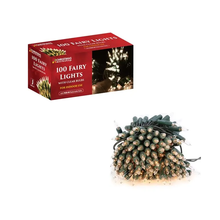 The Christmas Workshop 75220 Shadeless Indoor 100 Clear Fairy Lights -