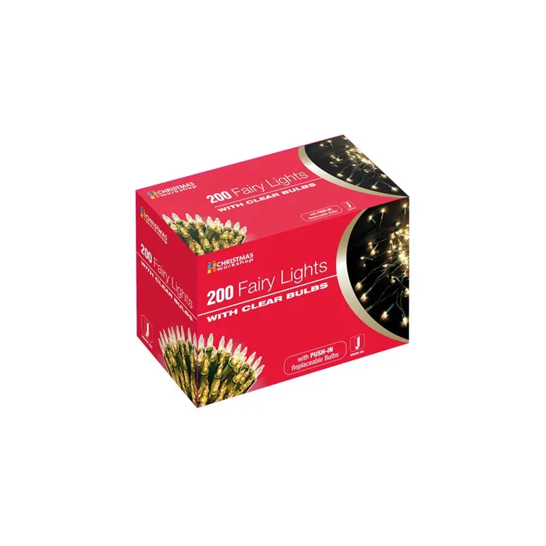 Atelier de Noël 75270 200 Lumières de Noël blanc chaud pour sapin de Noël