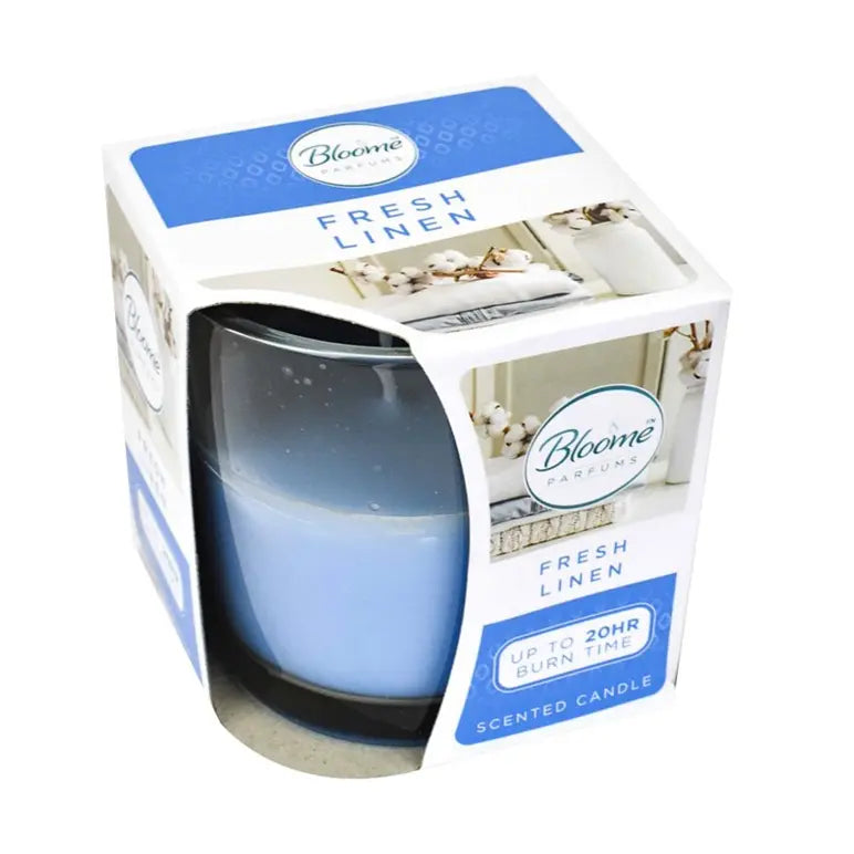 BOUGIE PARFUMÉE EN POT VERRE BLOOME 20H - LIN FRAIS