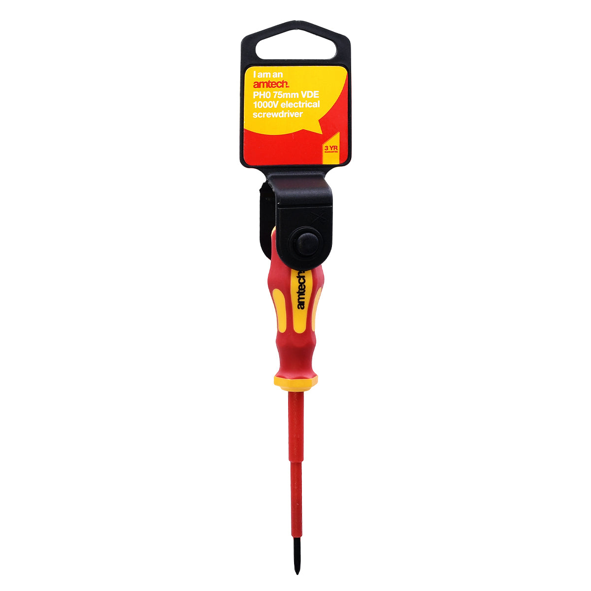Tournevis électricien Phillips VDE™ 1000 V de 75 mm avec pointe PH 0