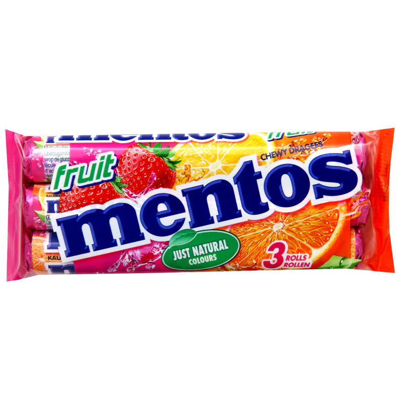 Mentos Fruit chewy candies 3x38g