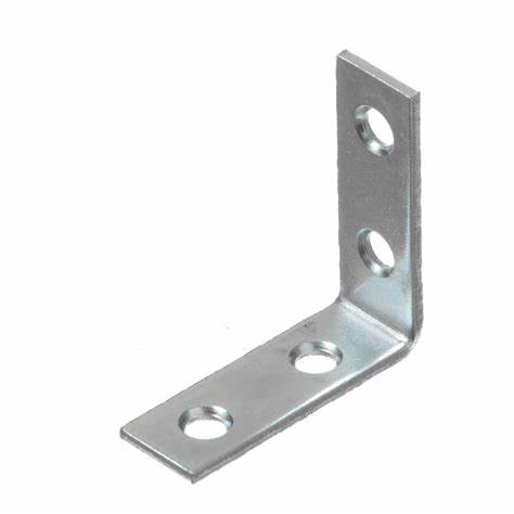Corner Braces, BZP 63mm (2.1/2") 2pk