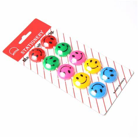 Boutons aimantés Miley colorés