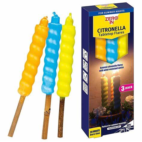 Mèches de table à la citronnelle Zero In