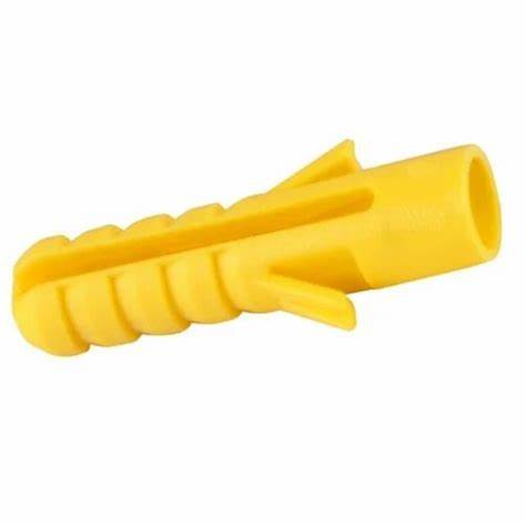 Wall Plugs, Standard, Yellow, To Fit 4 - 6 Screws
