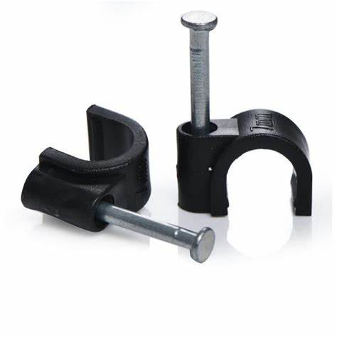 Attaches-câbles, Rondes Noires 6mm (Pour Câble Satellite)