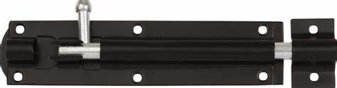 Tower Bolts & Screws, Heavy Duty Black Japanned 100mm (4")